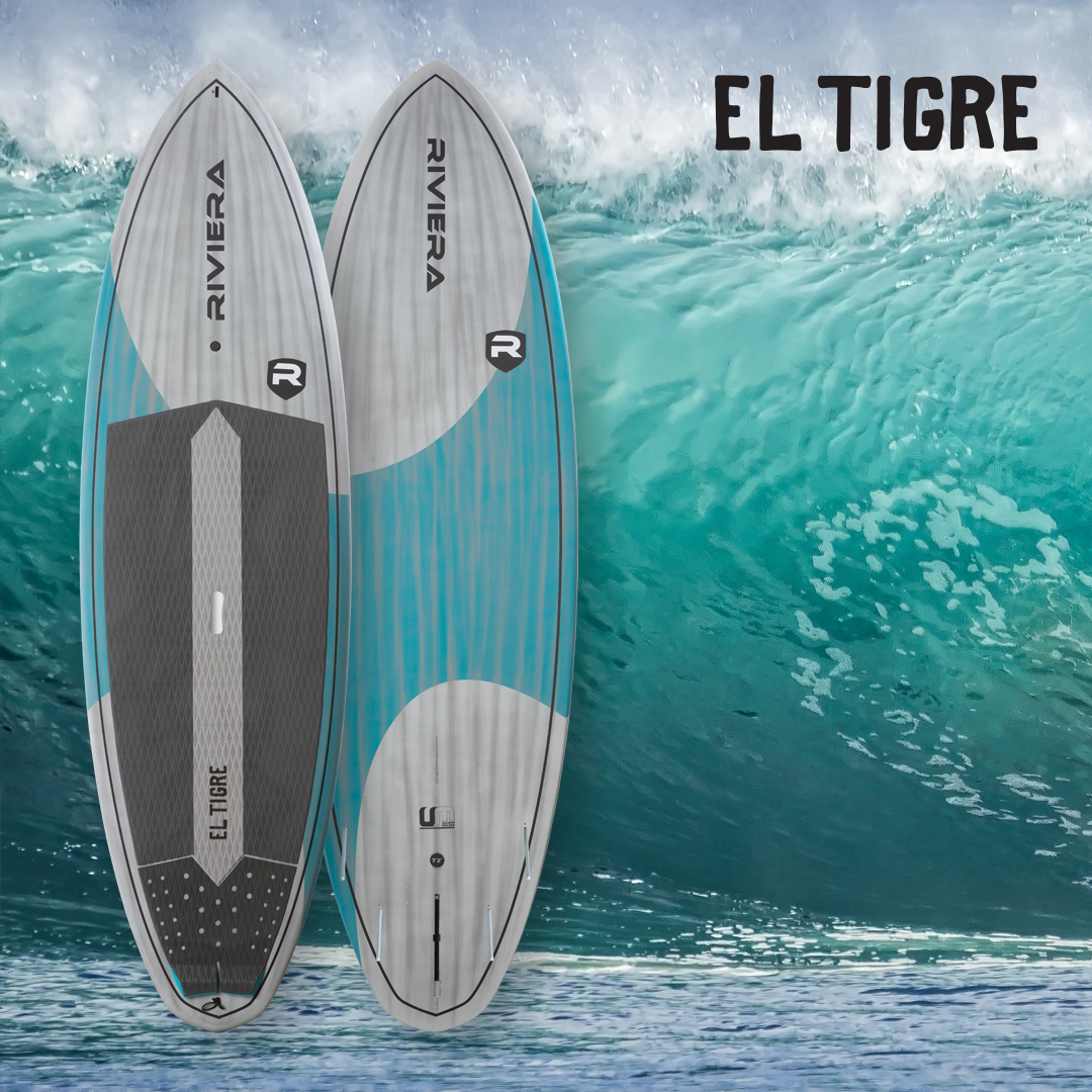 performance surfing paddleboard design called the El Tigre