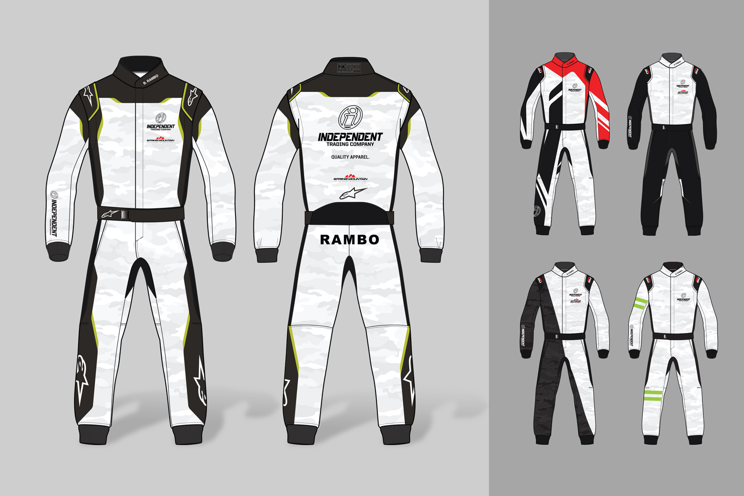 Alpinestar racing suit mockups